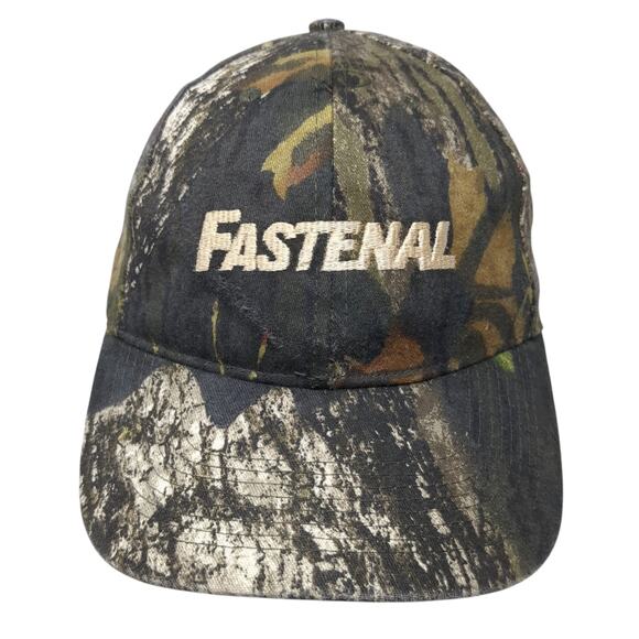 Fastenal Strapback Baseball Cap Multi One Size Adjustable Embroidered Camo - Picture 1 of 10